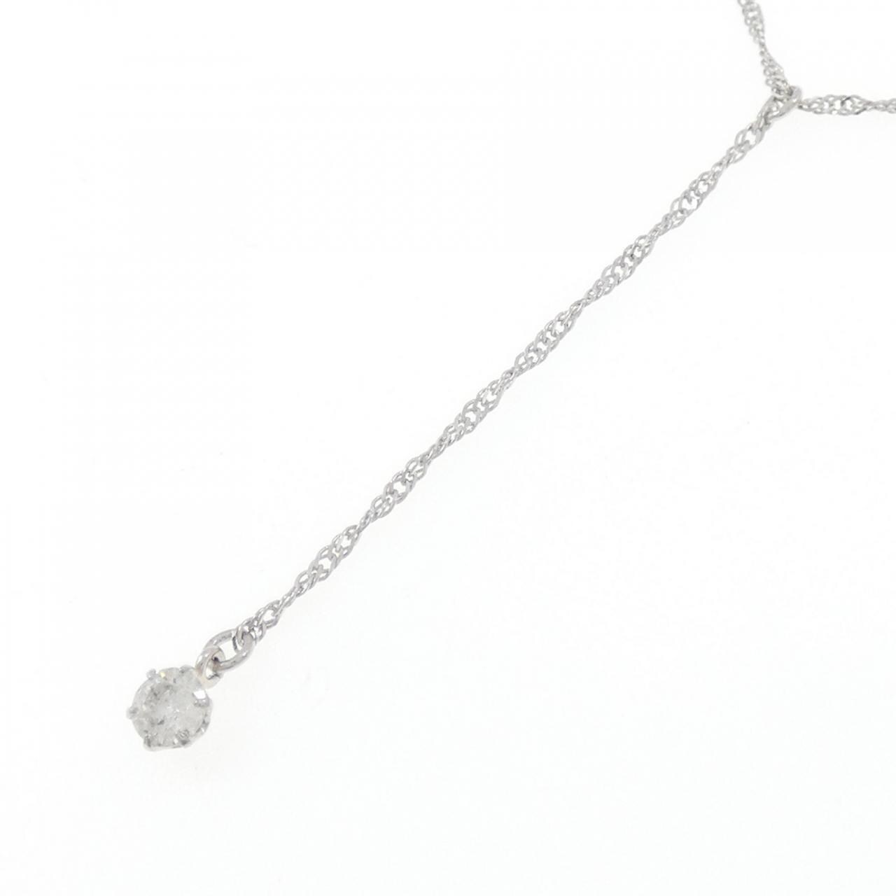 PT ソリティア ダイヤモンド ネックレス 0.1CT