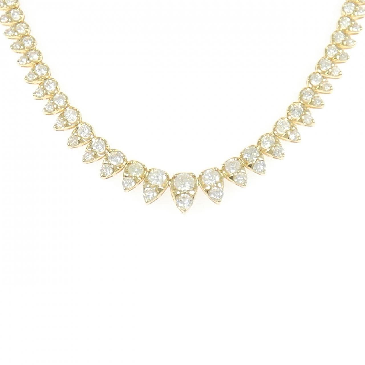 K18YG ダイヤモンド ネックレス 10.01CT