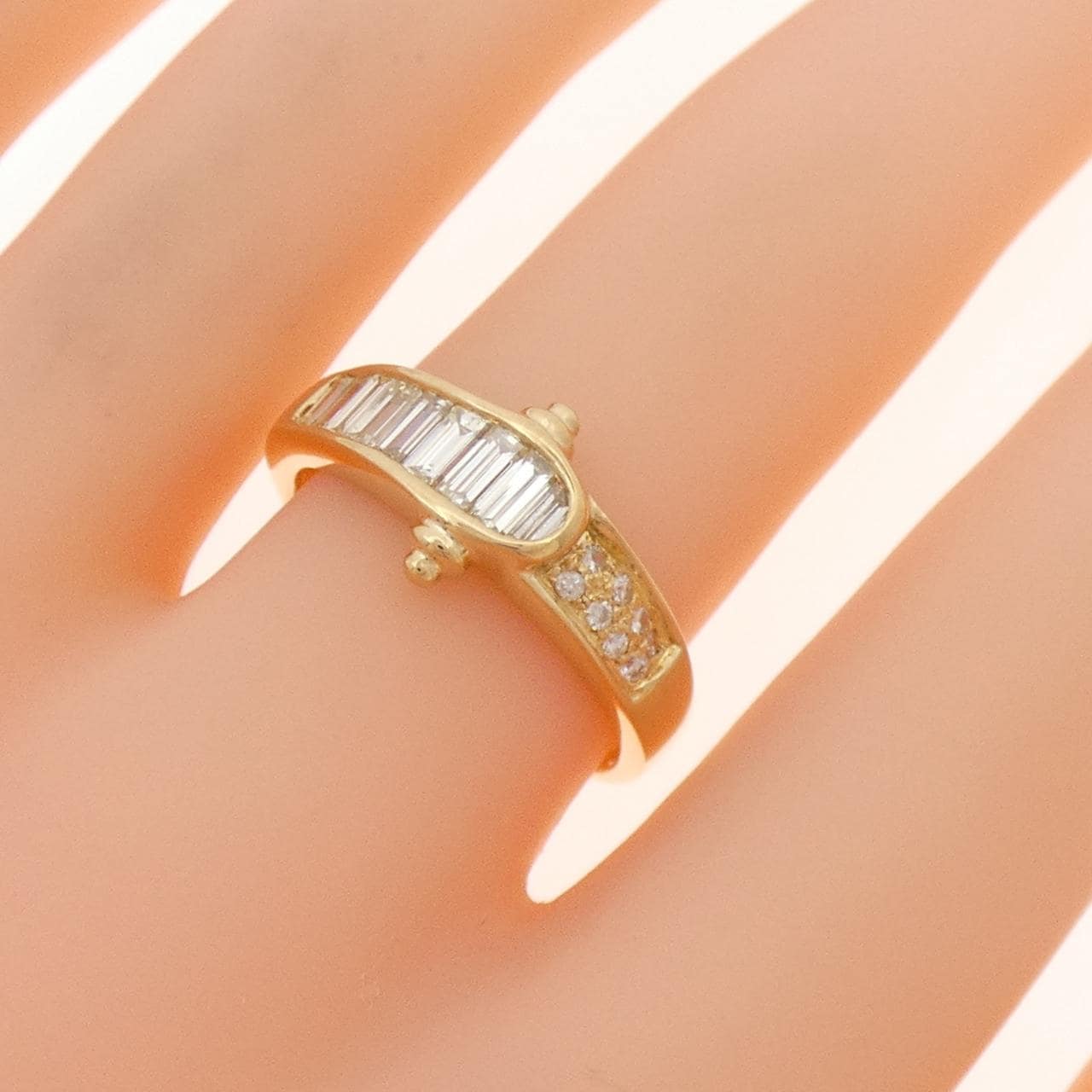 K18YG ダイヤモンド リング 0.75CT