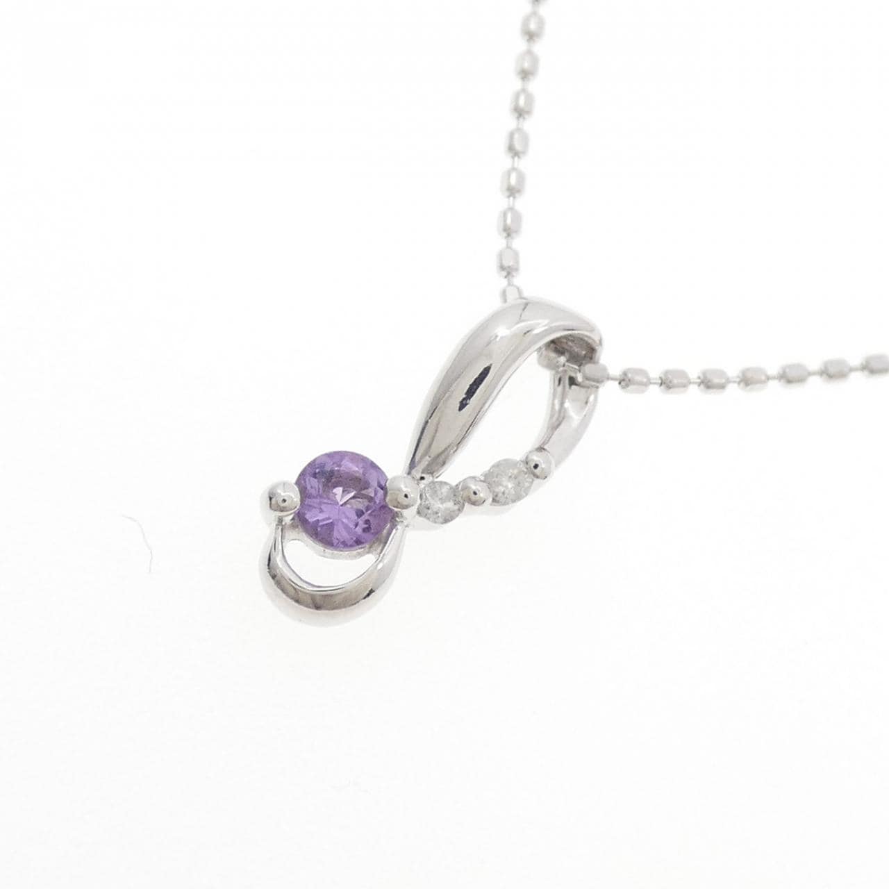K18WG アメジスト ネックレス
