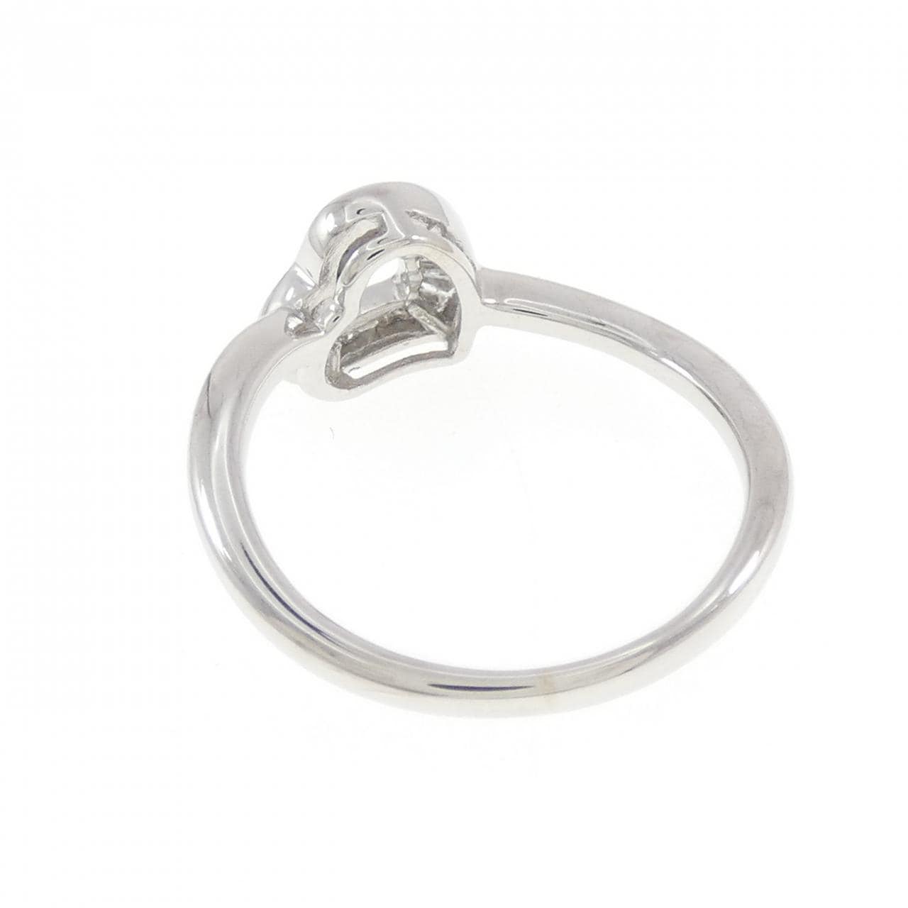 K18WG ハート ダイヤモンド リング 0.13CT