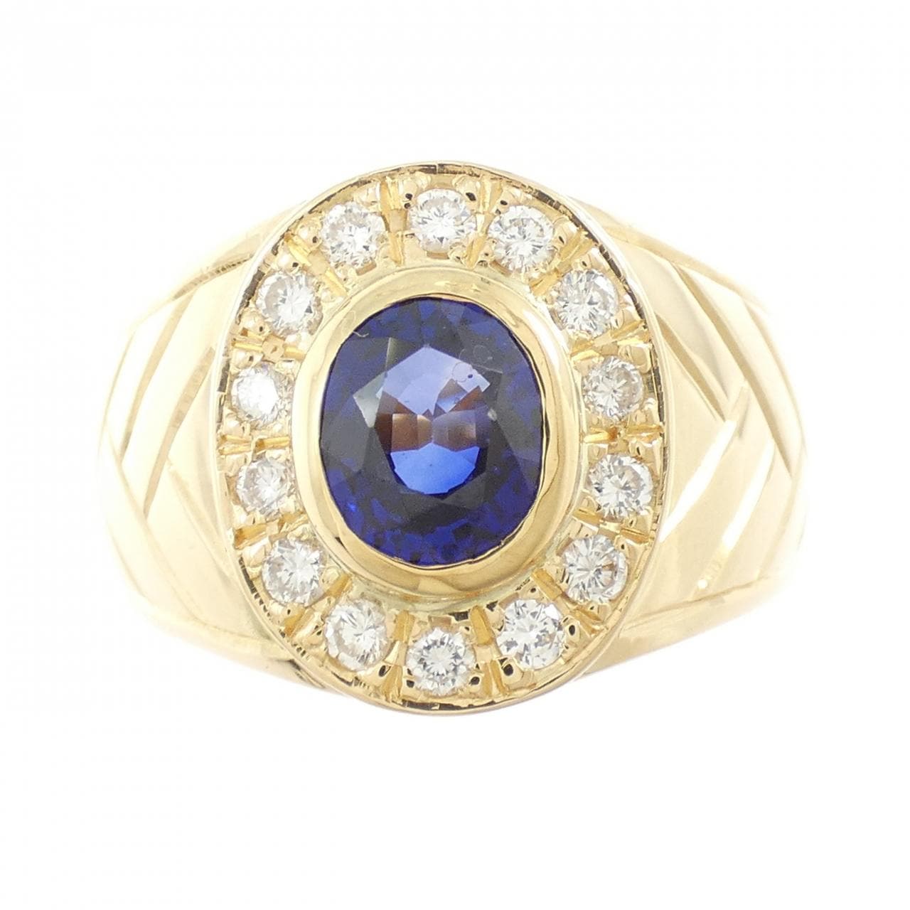 K18YG サファイヤ リング 1.69CT
