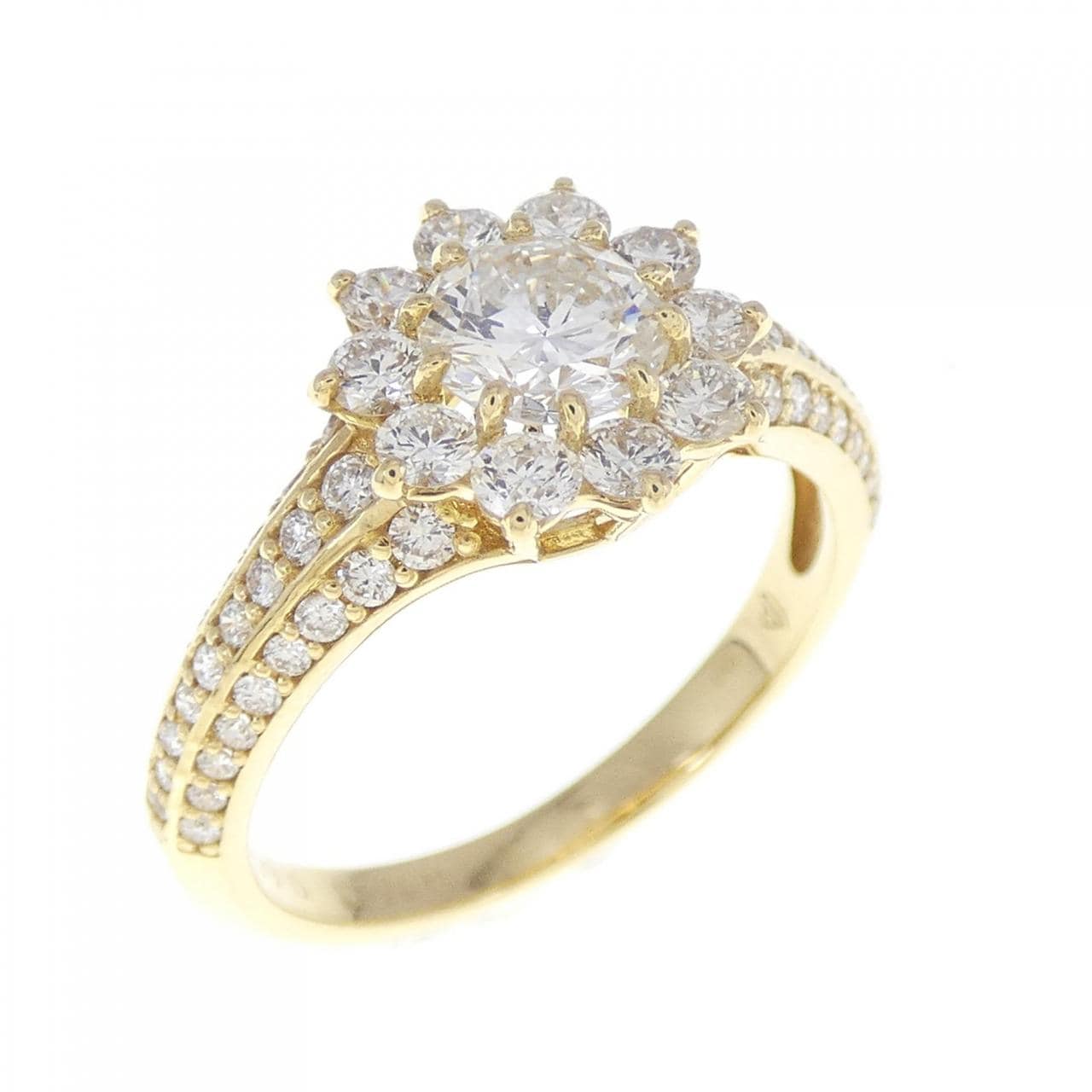 [BRAND NEW] K18YG Diamond Ring 0.523CT F SI1 VG