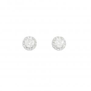 【リメイク】PT/ST ダイヤモンド ピアス 0.347CT 0.357CT G SI2 EXT