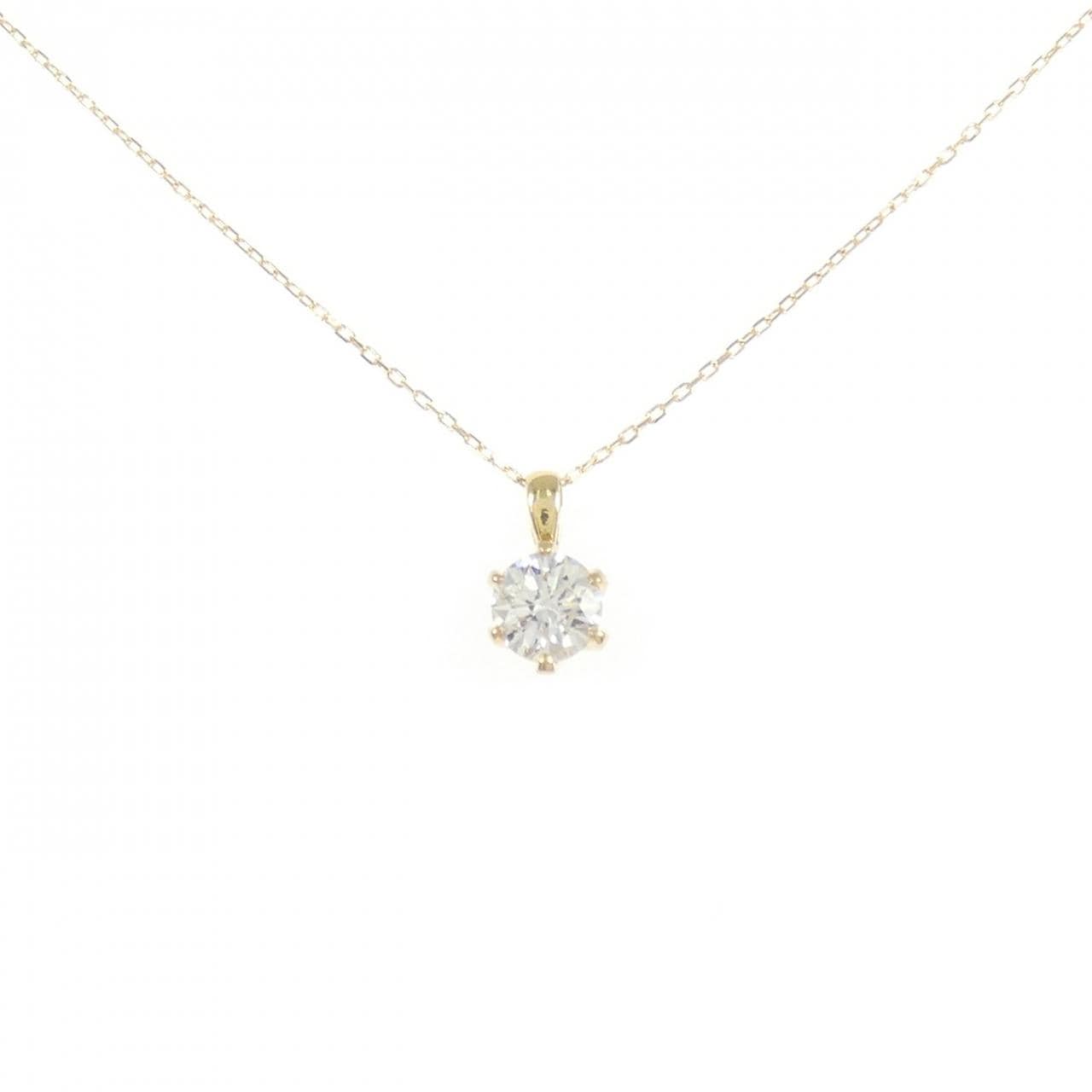 K18YG ソリティア ダイヤモンド ネックレス 0.415CT