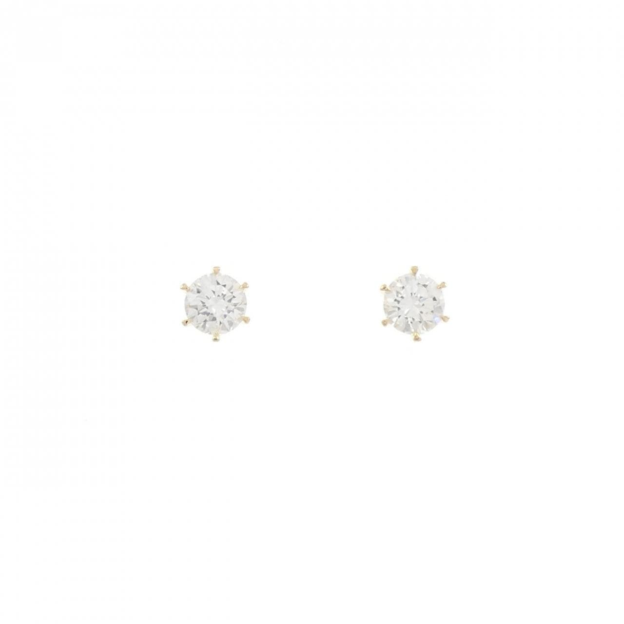 【リメイク】K18YG/ST ダイヤモンド ピアス 0.355CT 0.359CT D-F VS2 VG