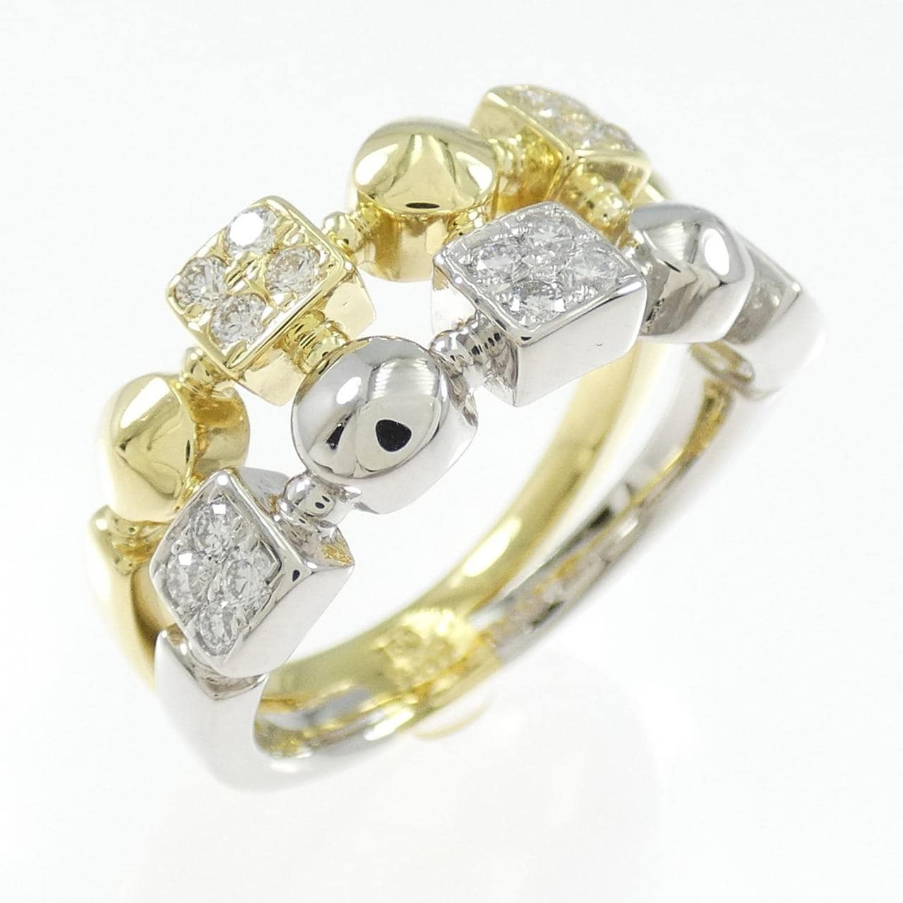 750YG/PT900 Diamond Ring 0.31CT