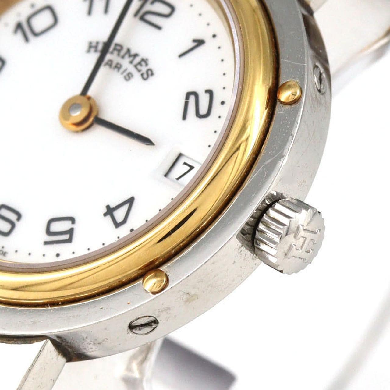 【ノーメンテナンス還元価格】エルメス クリッパー コンビ SSxGP クォーツ