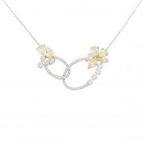 K18WG/K18YG ダイヤモンド ネックレス 2.48CT