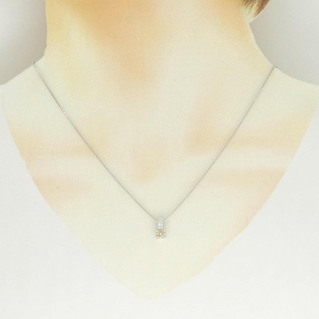K18WG ダイヤモンド ネックレス 0.530CT