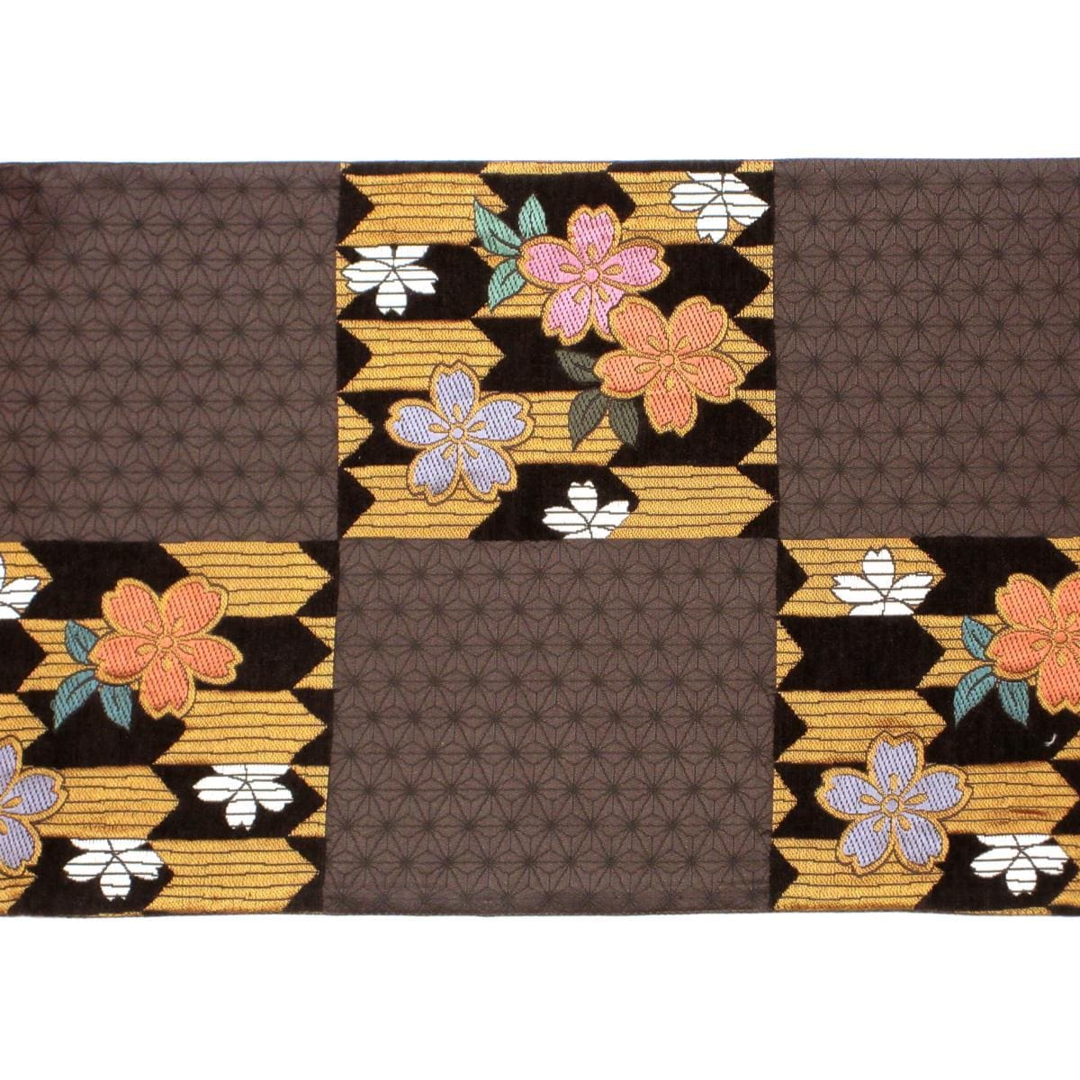 袋帯　全通柄　ビロード織