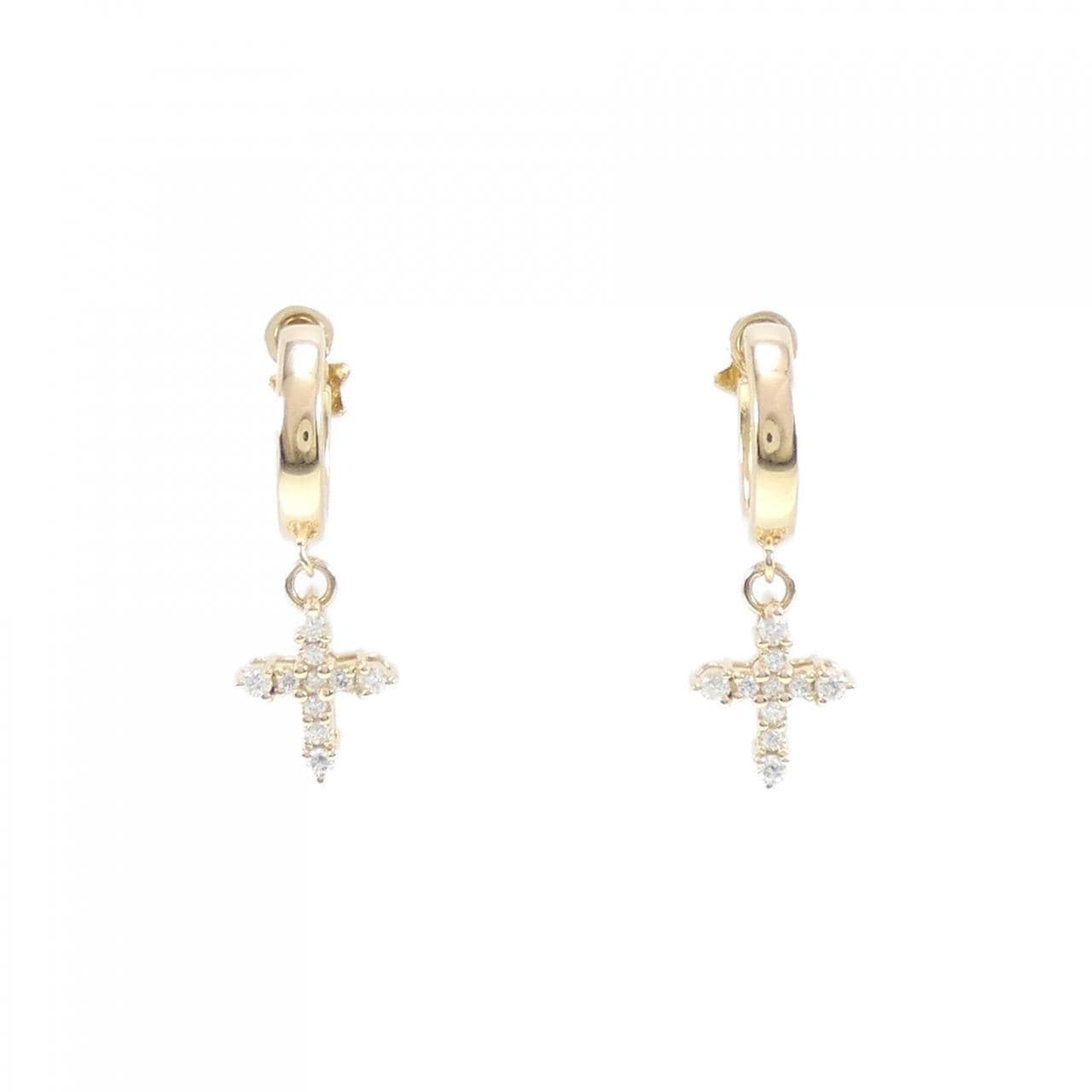 STAR JEWELRY Cross Diamond Earrings 0.16CT