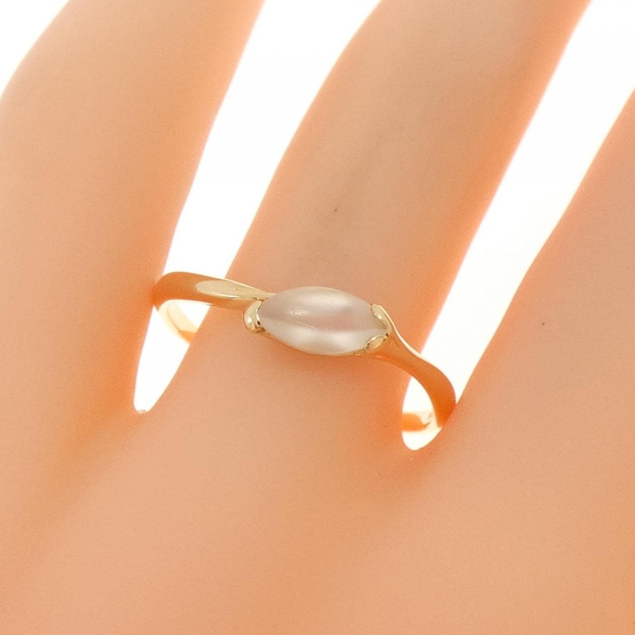 K18YG ムーンストーン リング