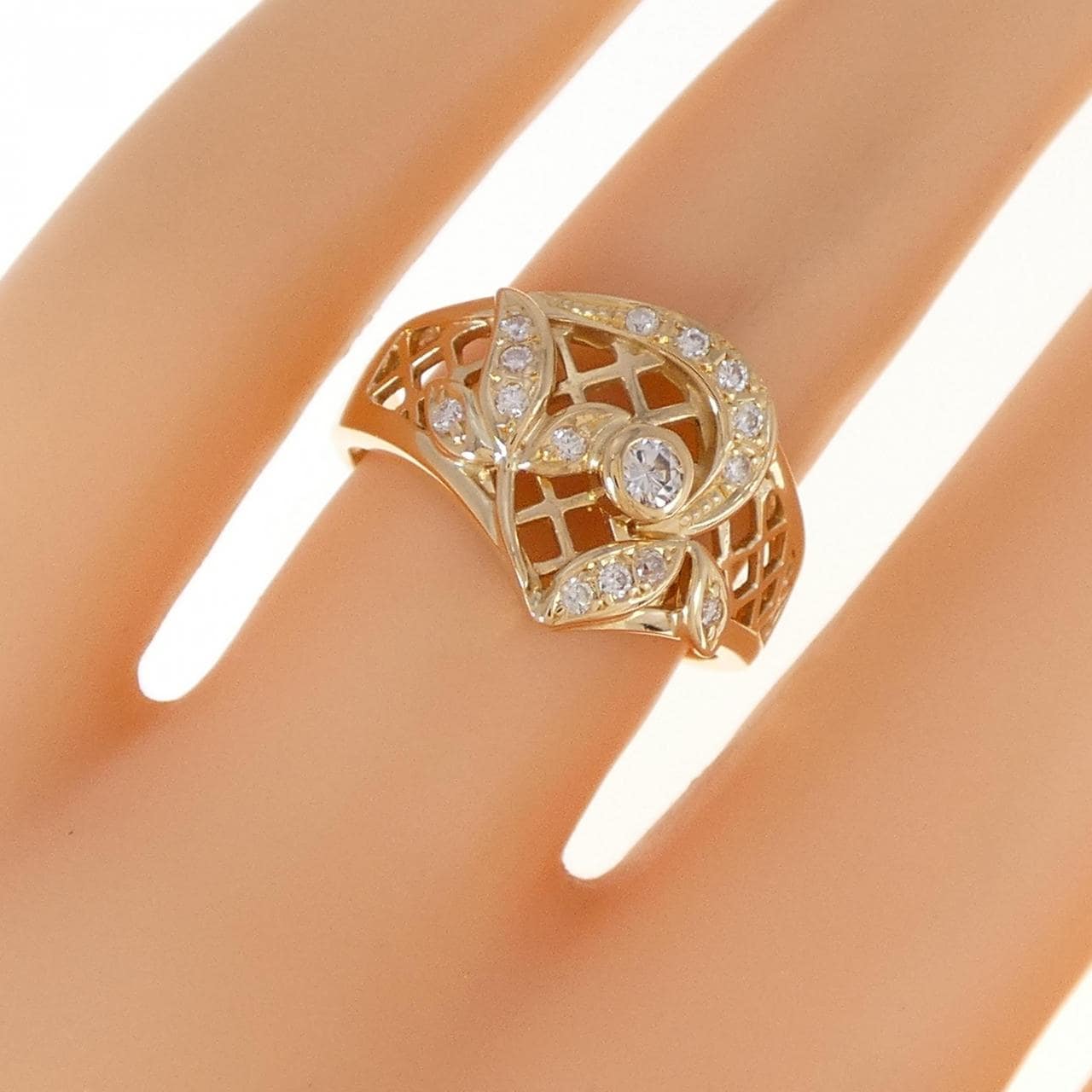 K18YG ダイヤモンド リング 0.20CT