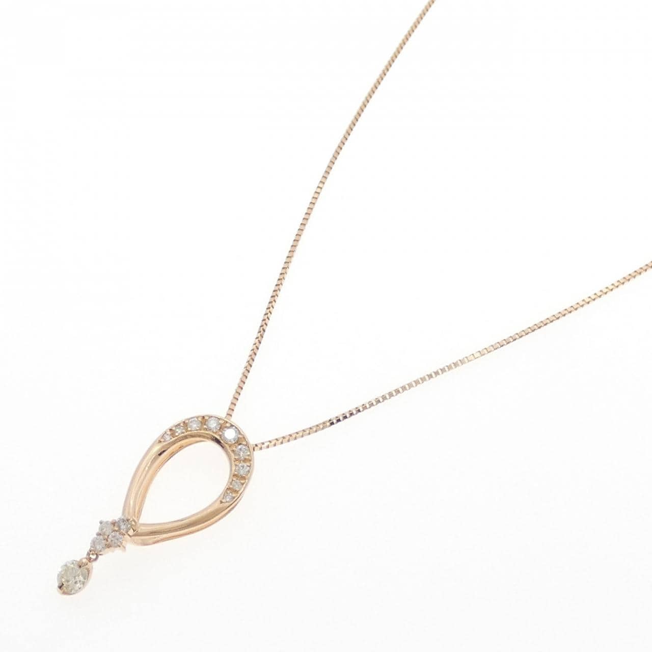 K18PG ダイヤモンド ネックレス 0.20CT