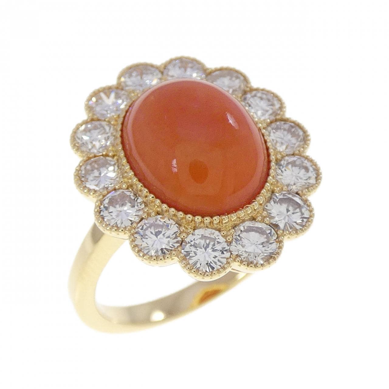 K18YG サンゴ リング