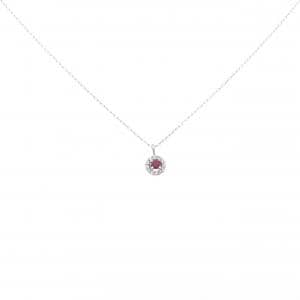 【新品】PT900 ルビー ネックレス 0.04CT
