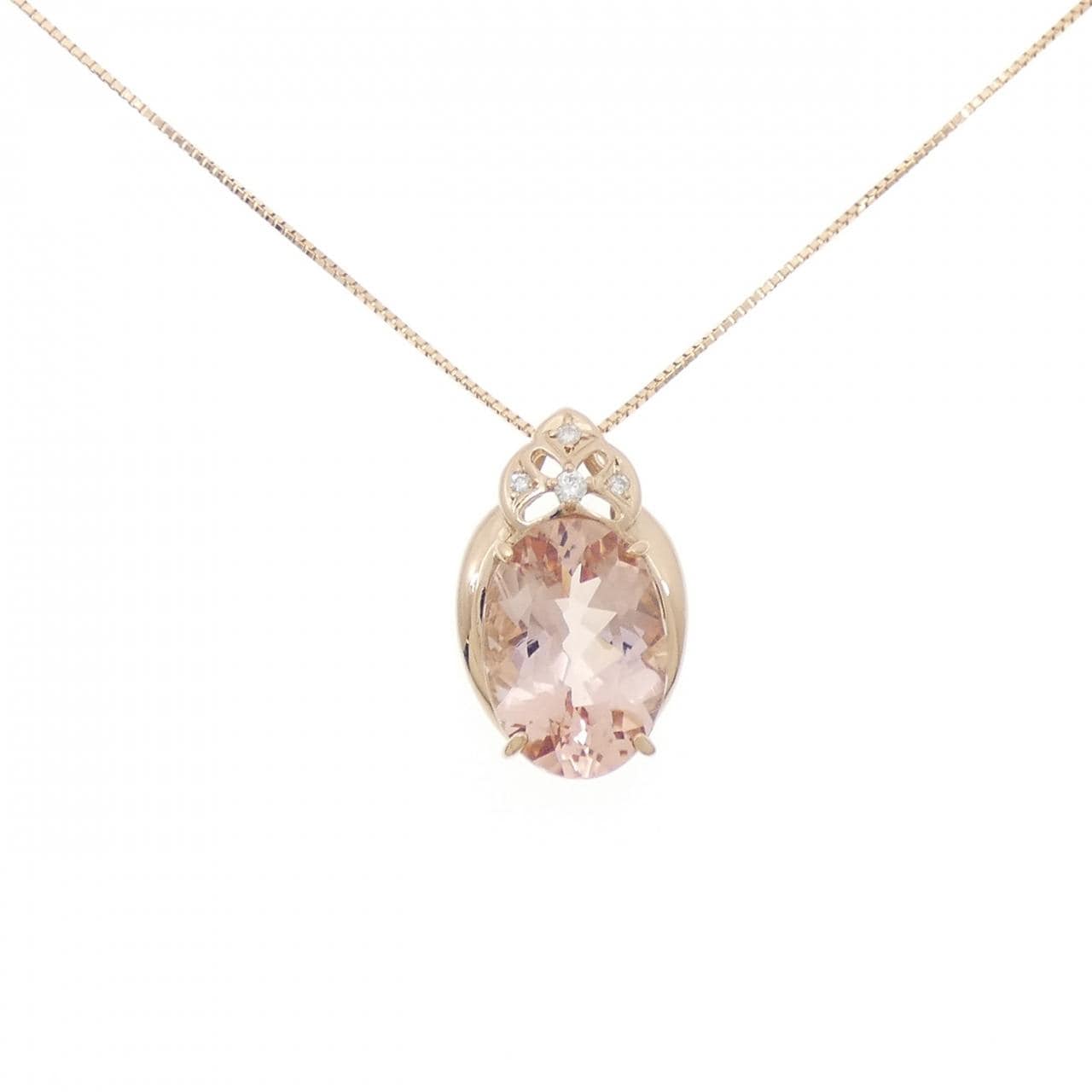 K18PG モルガナイト ネックレス 4.95CT