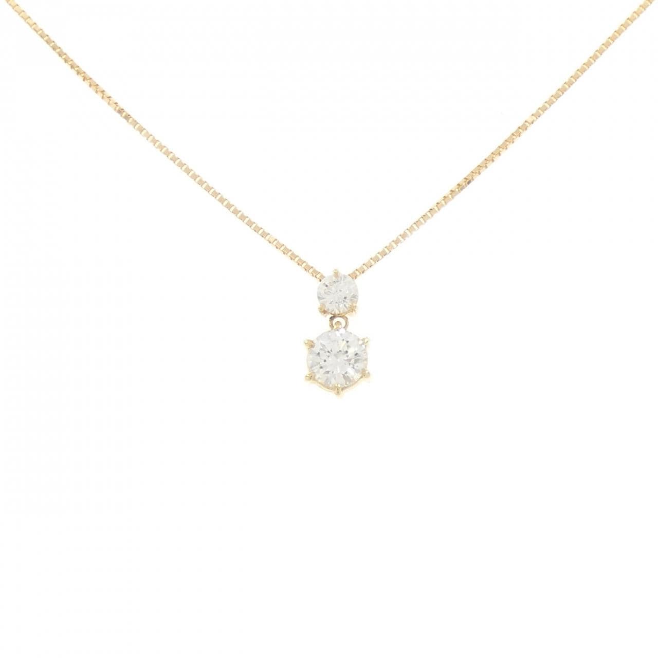 K18YG ダイヤモンド ネックレス 0.371CT F SI2 VG