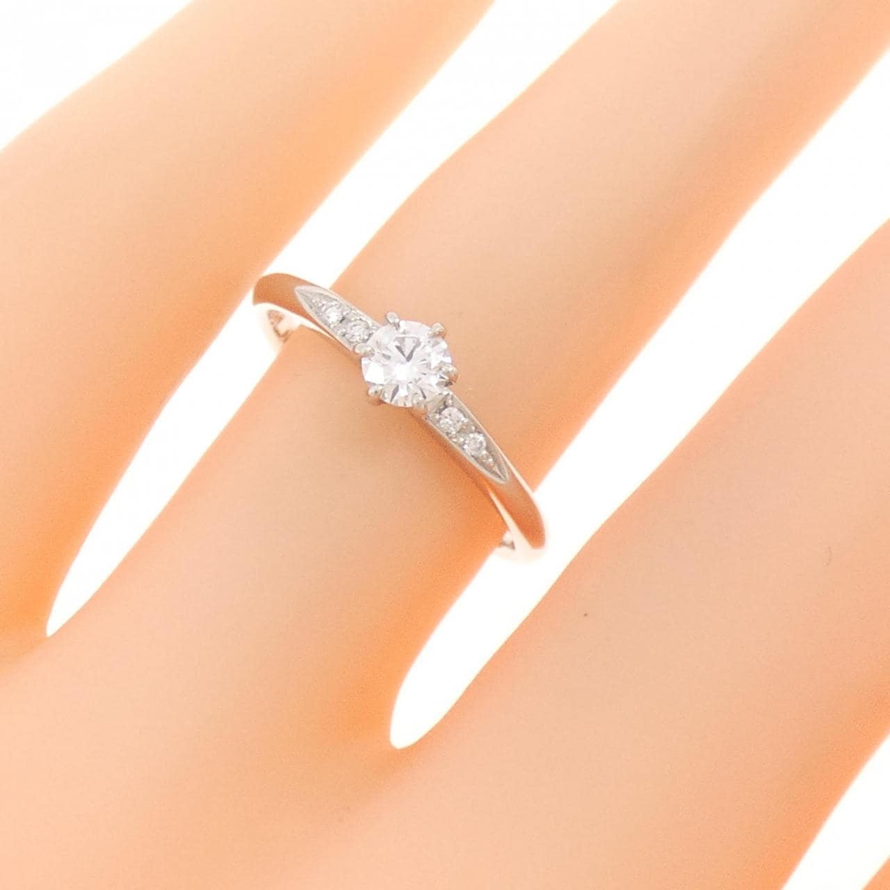 PT950 ダイヤモンド リング 0.20CT D VVS1 3EXT