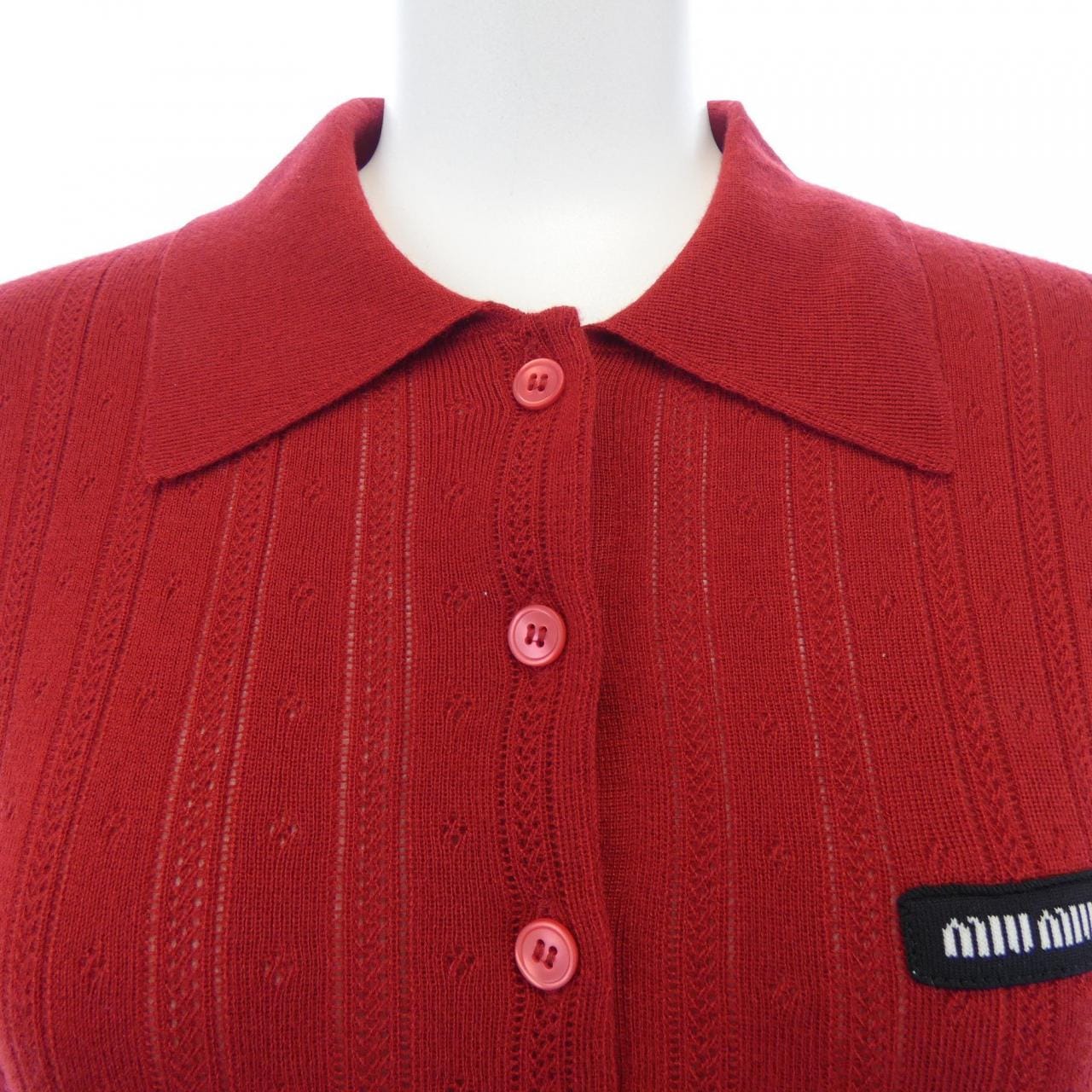 ミュウミュウ MIU MIU MIU MIU ロゴ MMLA39 SOOO 159H ポロシャツ