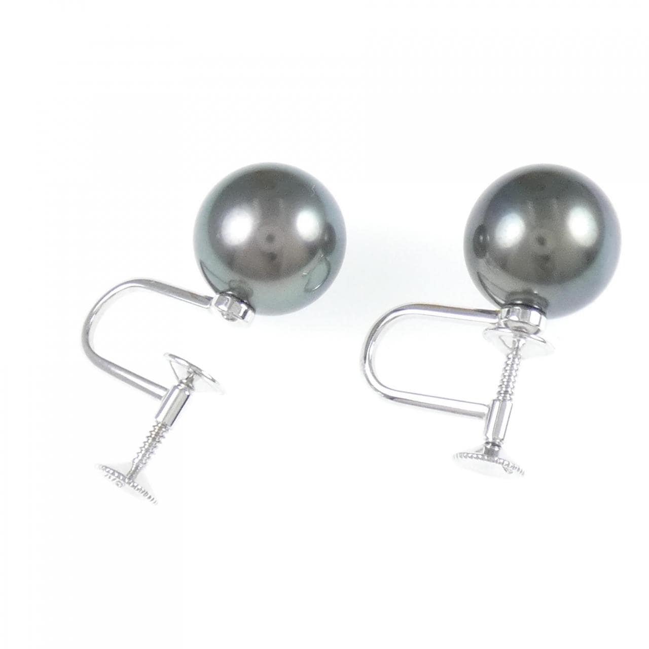 MIKIMOTO black butterfly pearl earrings 10.7mm