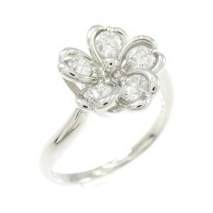 PT900 フラワー ダイヤモンド リング 0.50CT