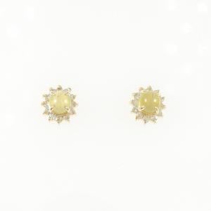 K18YG クリソベリルキャッツ ピアス 0.70CT