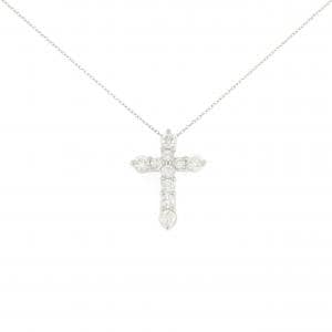 PT900/PT850 クロス ダイヤモンド ネックレス 1.00CT