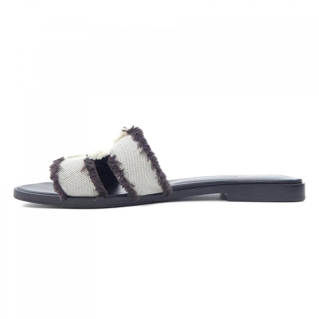 エルメス HERMES オラン ORAN トワルH フリンジ 231095Z サンダル