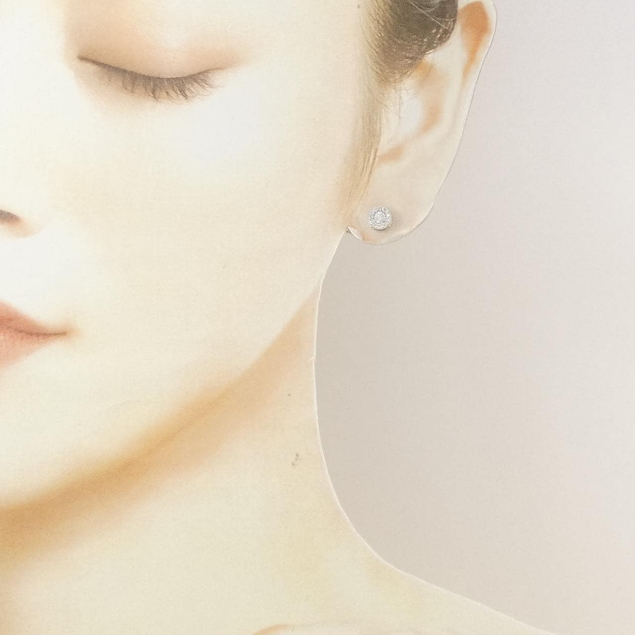 K18WG ダイヤモンド ピアス 0.32CT