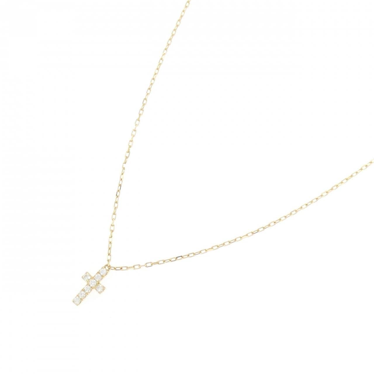 アーカー クロス ダイヤモンド ネックレス 0.05CT