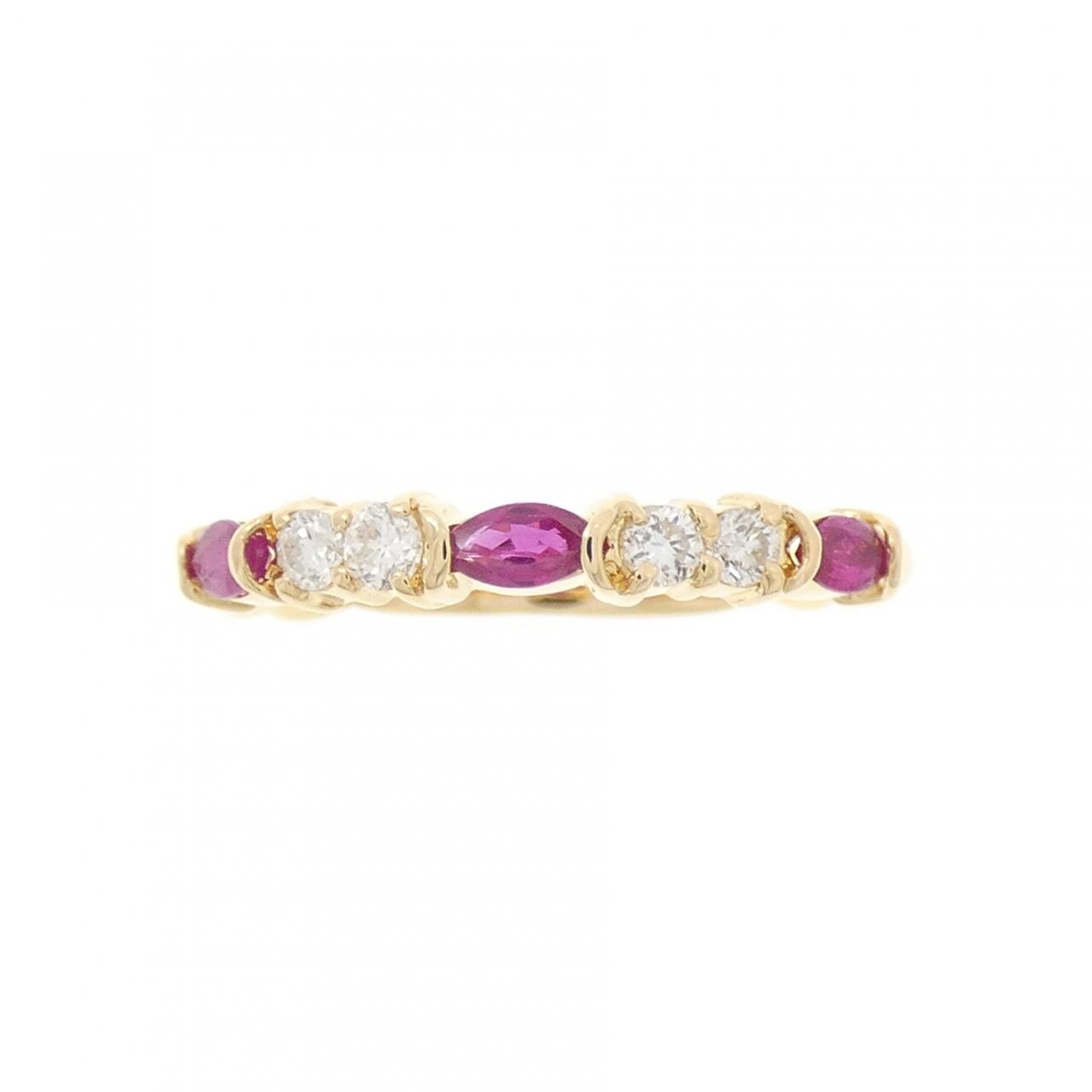 K18YG ルビー リング 0.23CT