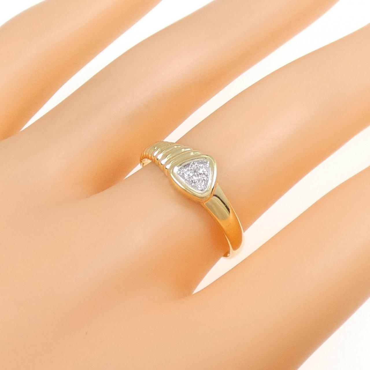 K18YG/PT ダイヤモンド リング 0.03CT