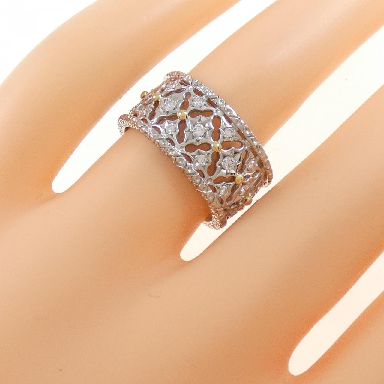 PT/K18YG ダイヤモンド リング 0.35CT