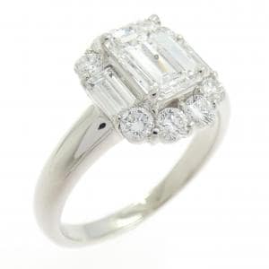 PT900 ダイヤモンド リング 1.090CT F SI2 エメラルドカット