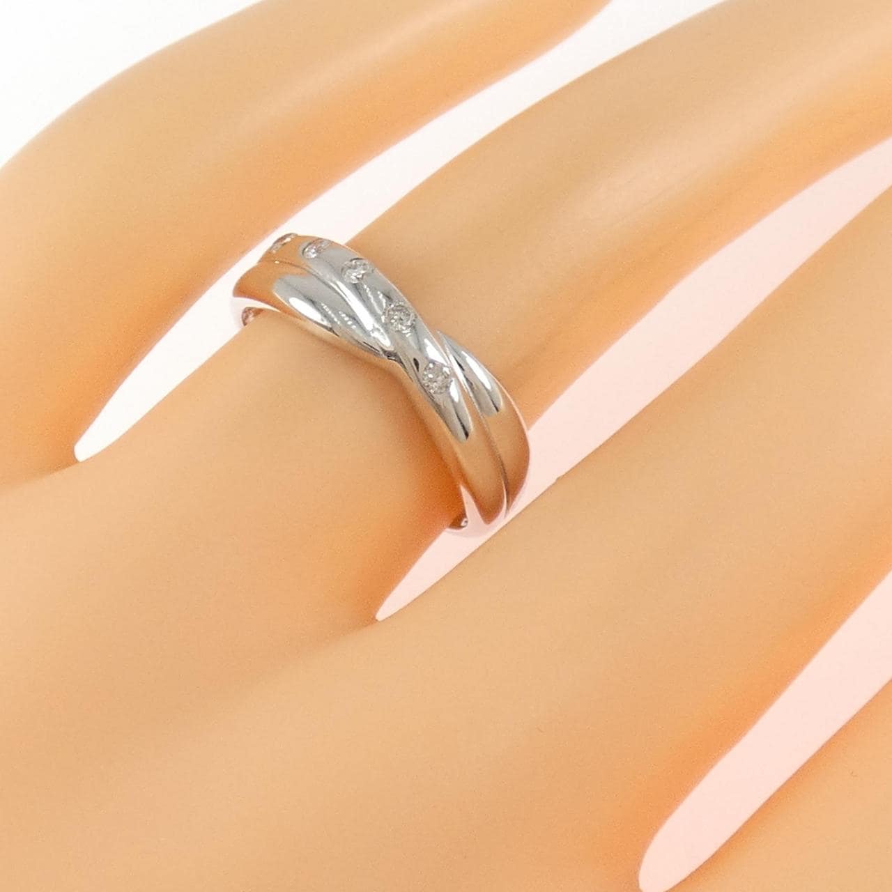 K18WG ダイヤモンド リング 0.10CT