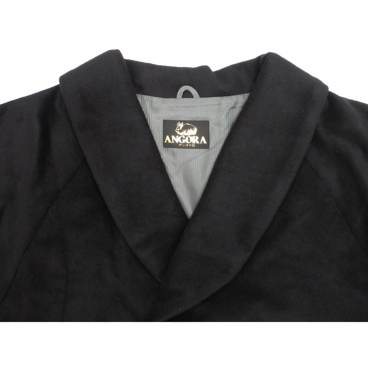 【新品】お洒落コート　アンゴラ混コート　ヘチマ衿