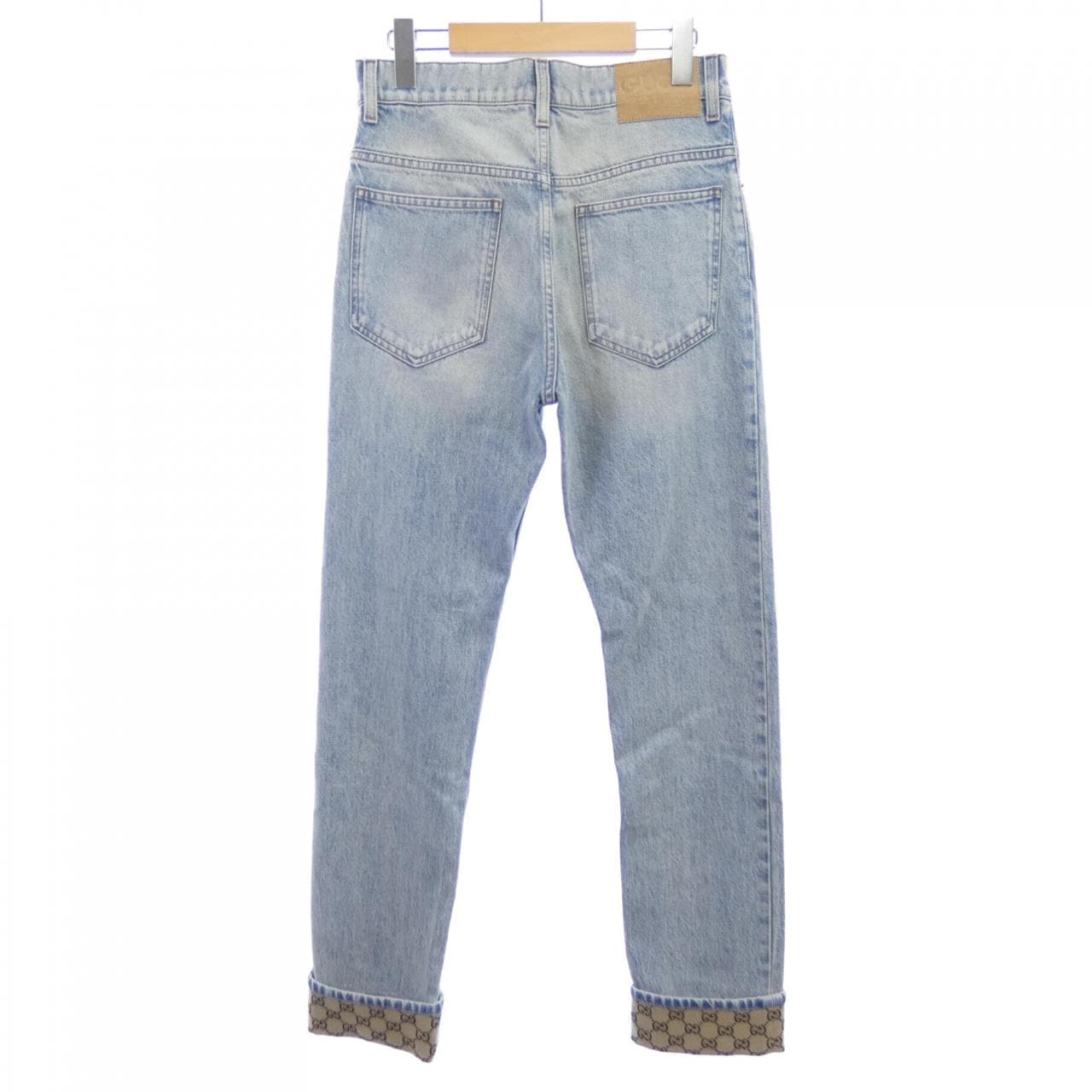 グッチ GUCCI GGターンアップウォッシュドデニムパンツ　GGパターン 774078 XDCTN ジーンズ