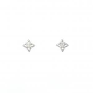 PT900 フラワー ダイヤモンド ピアス