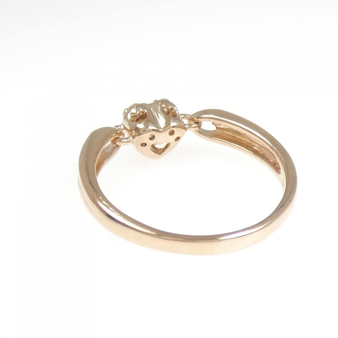 K18PG ハート ダイヤモンド リング 0.15CT