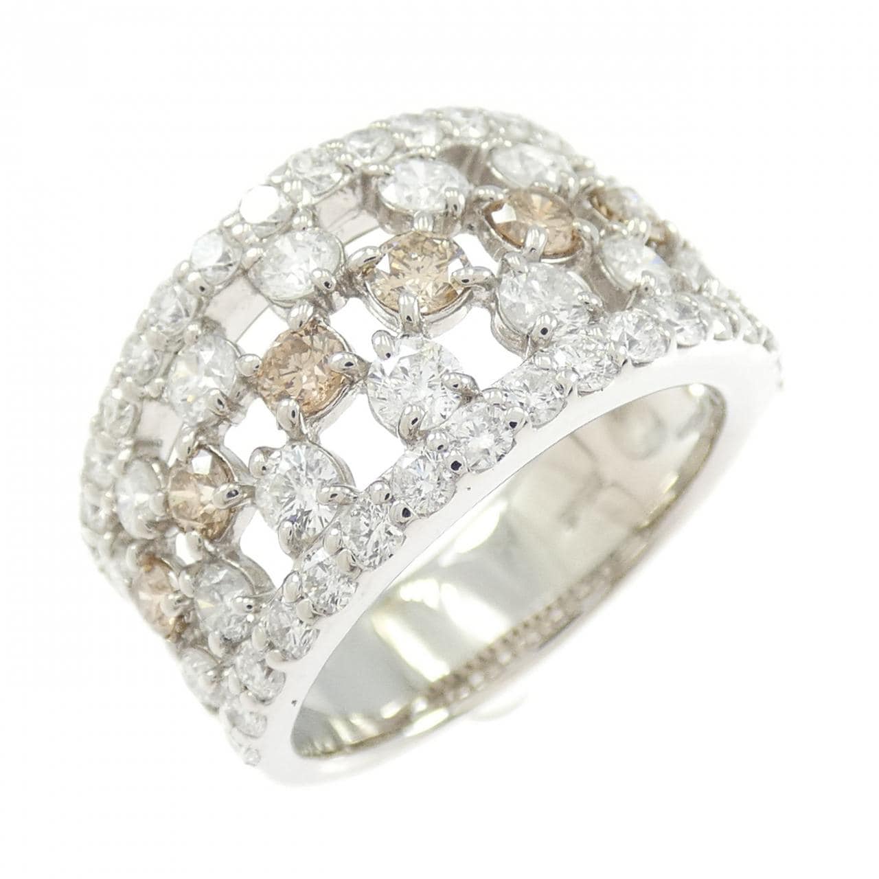 K18WG ダイヤモンド リング 2.20CT