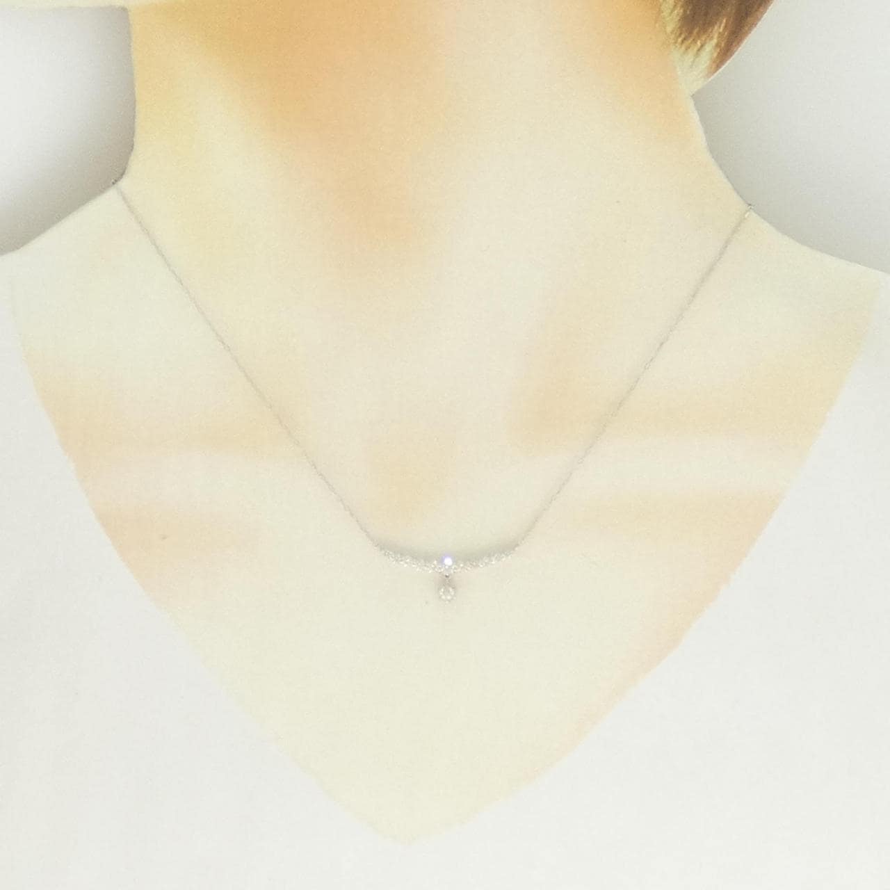 K18WG ダイヤモンド ネックレス 0.53CT