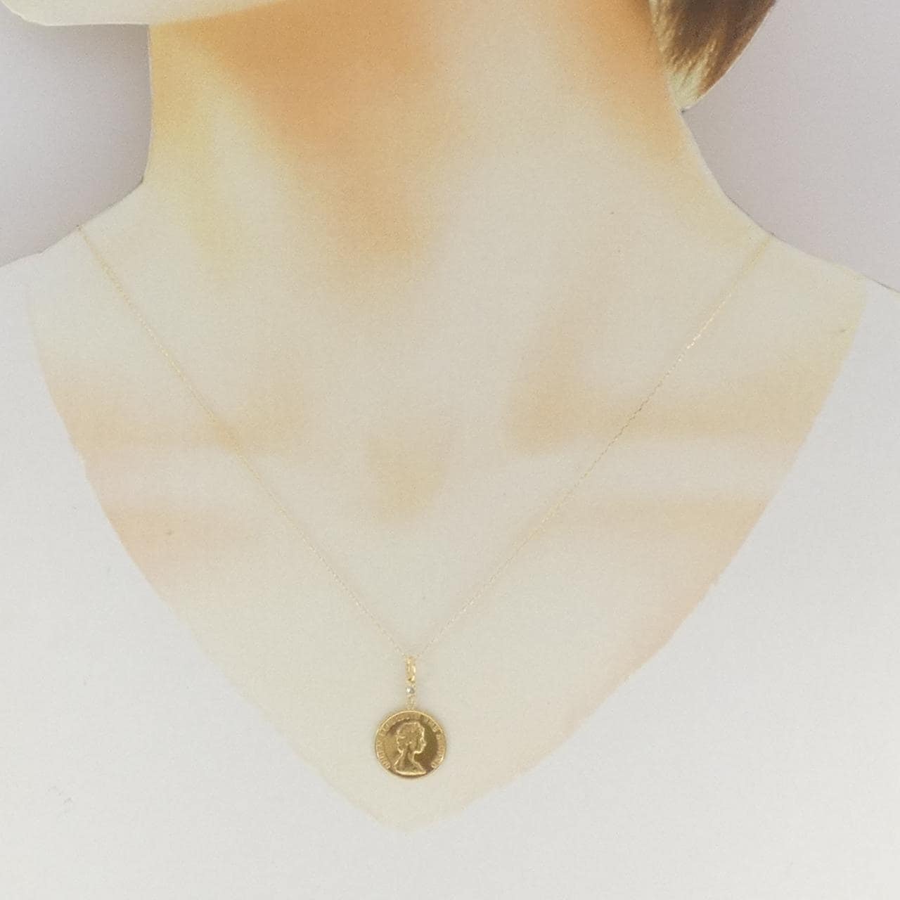K18YG ダイヤモンド ネックレス 0.03CT