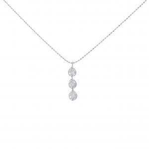 K18WG スリーストーン ダイヤモンド ネックレス 0.50CT