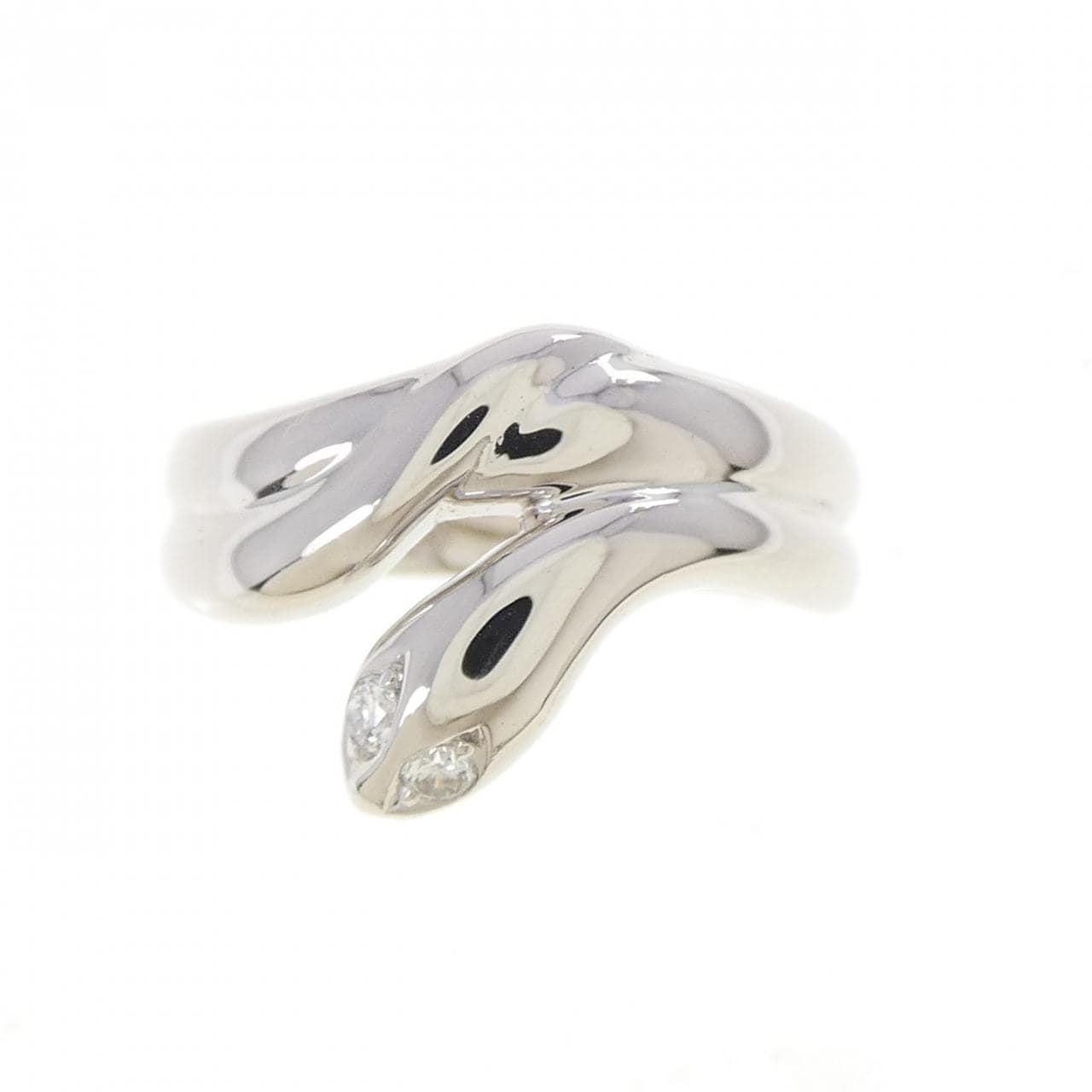 PT900 スネーク ダイヤモンド リング 0.04CT