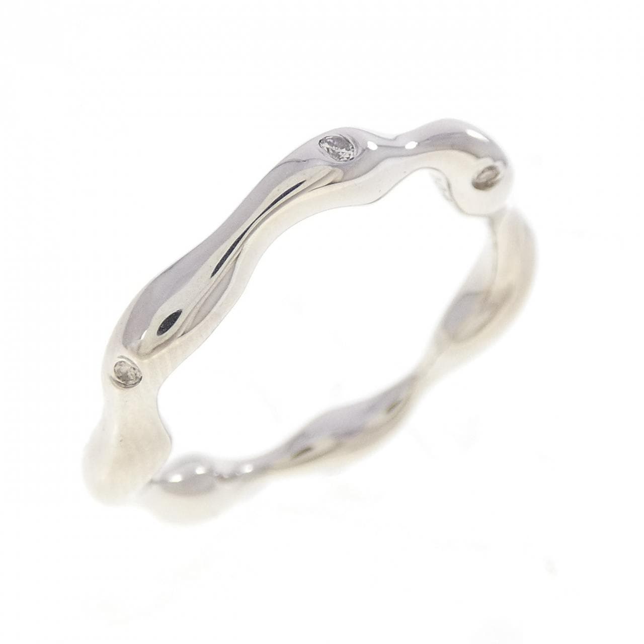 K18WG ダイヤモンド リング 0.04CT
