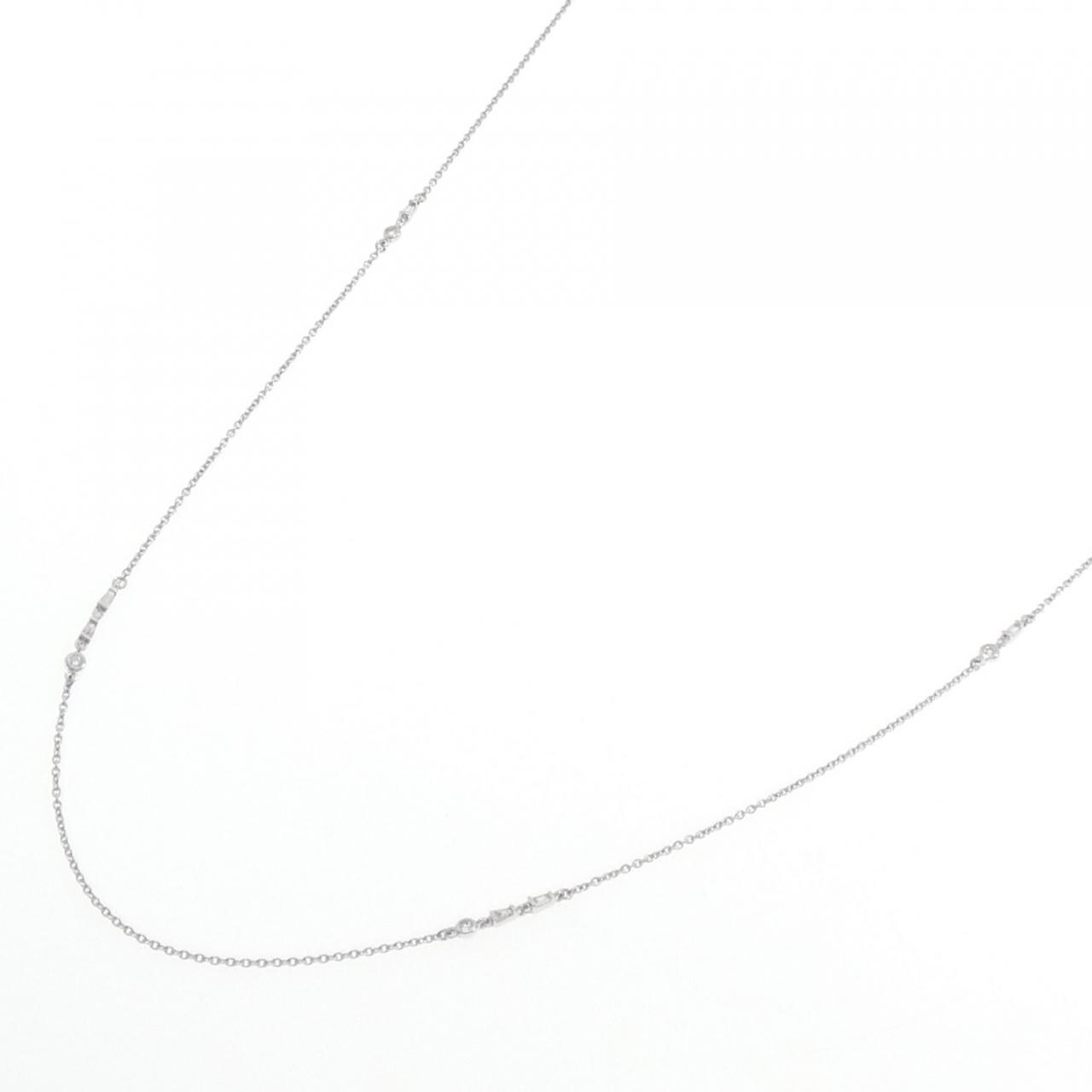 K18WG ダイヤモンド ネックレス 0.10CT