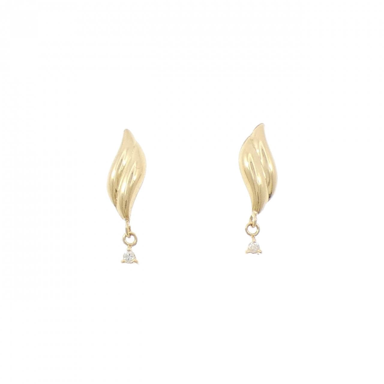K18YG ダイヤモンド ピアス 0.028CT