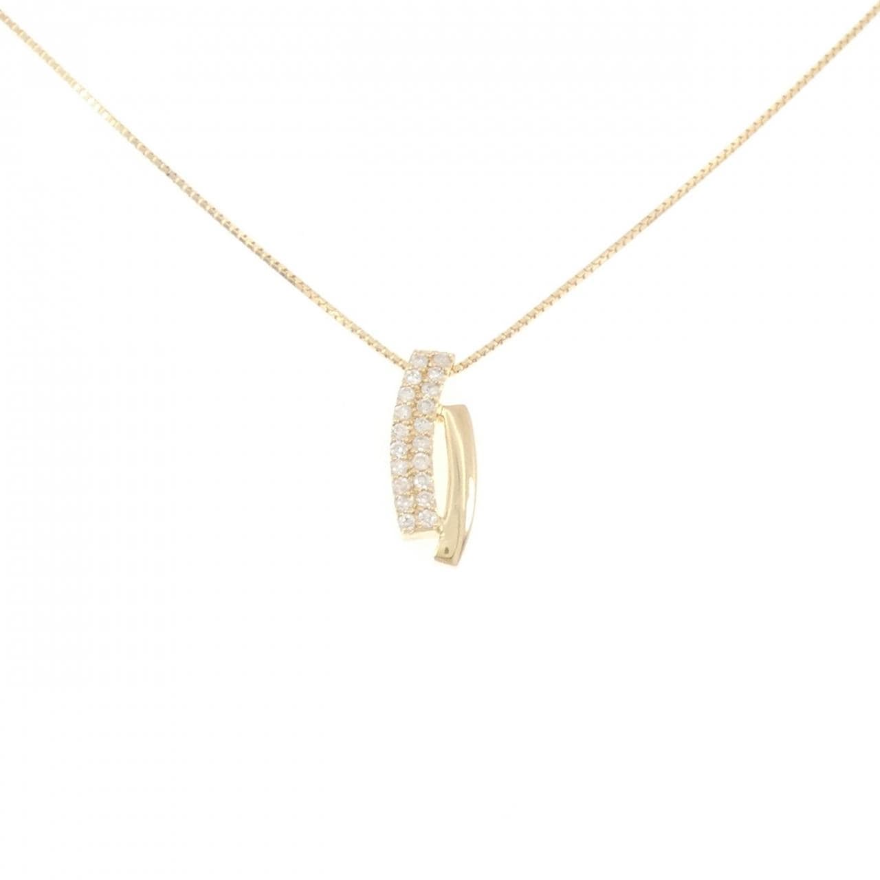 K18YG ダイヤモンド ネックレス 0.19CT